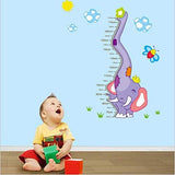 Ufingo Cartoon Elephant Height Chart Decals, Children's Room Nursery Removable Wall Stickers Murals