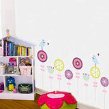 Flower Wall Stickers for Kids - Floral Garden Wall Decals for Girls Room size 60x90 jm8177