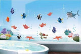 Finding Nemo Shark Fish Bathroom Mural Wall Decals Decor Kids Fun Popular Fashion for Boys Girls Living Room size 45x60 ay617