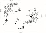Wall Stickers US Stock Flower Vine Home Decor Lobby Living Room Lounge Bedroom Decal Corridor Stair size  32x58 nc1038