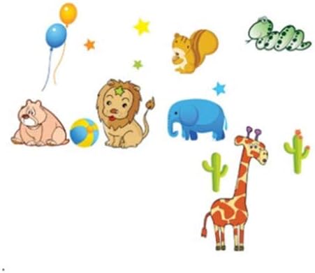 Lovely Animals Zoo Lion Giraffe Wall Art Stickers Decal For Kids Room Decoration size 50x70 ncs0039