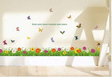 Wall Stickers Decor Skirting line Baseboard Kicking Line Flower Lobby Living Room Dining Room Stair Corridor size 50x70 am5001