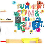 Cartoon Anime Monster Wall Stickers Study Bedroom Decoration Painting Environment Protection PVC Material Self-Adhesive Home Decor Wallpaper size 50x70 xls7170
