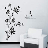Art Black Butterflies and Hanging Vines Wall Sticker Jm8343