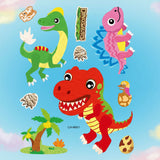 Three-Dimensional Dinosaur Stickers Children's Wall Stickers Children's Gifts for children's Room Decoration "ch M001 Size:40x30cm