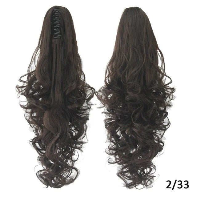 2 in 1 Hair Kashees  Extension New Kashees ponytail curly with layer  sticking color Extension