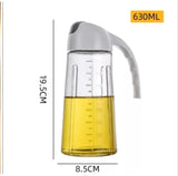 Glass Oil Bottle &amp; Dispenser Jug Dual-purpose Oil Dispenser For Pouring And Spraying, High-pressure sprayer for even oil distribution 450ml (random color)