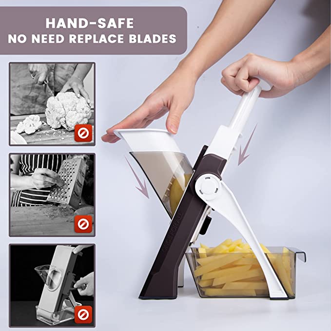 Mandoline Food Slicer Vegetable Cutter, Safe Food Chopper (random color)