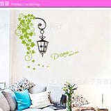 ay7183 street leaves wall decal wallsticker decoration 50x70cm