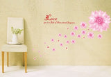 XY8056 WALLSTICKER wall sticker MUCH PINK FLOWERS