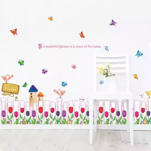 WALL STICKER TULIP GRASS FLOWER SK9079 STIKER