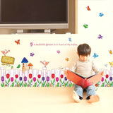 WALL STICKER TULIP GRASS FLOWER SK9079 STIKER