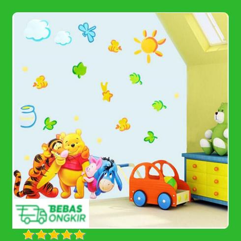 POOH FOREVER FRIENDS WALLSTICKER WAL STIKER DINDING size 50x70 ay7034
