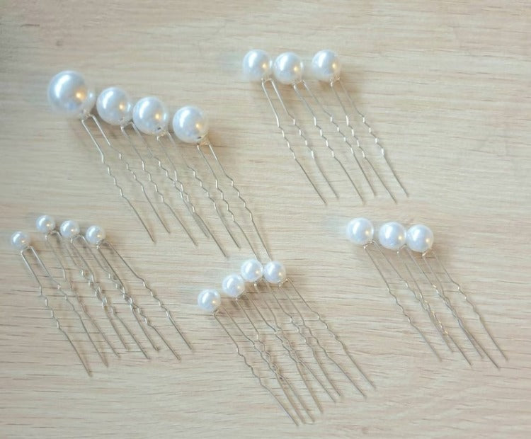 Pearl Wedding Hair Pins 16 wedding pins pearls hair pins white pearl wedding accessories bridal hair accessories