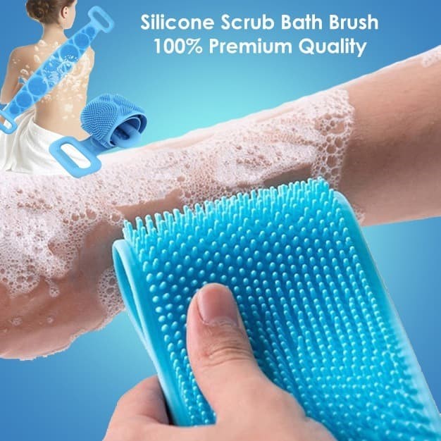 Double Side Bath Towel Scrubber (Random Color)