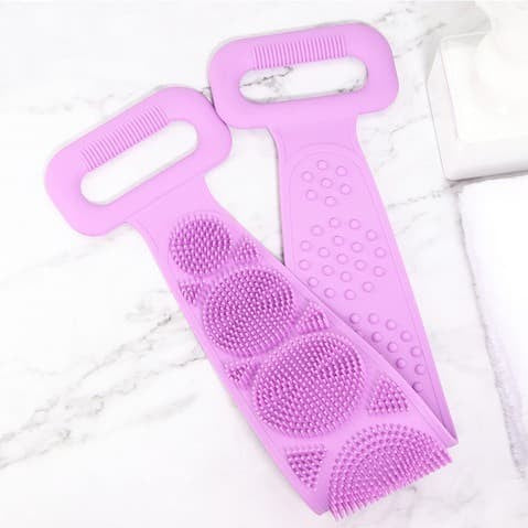 Double Side Bath Towel Scrubber (Random Color)