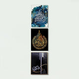 Home decoration item 9 pcs wall decor photo on wall canvas art decor for home easy set up with bothside tape