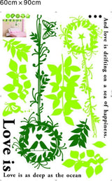 Wall Sticker Dream's Garden 60 x 90cm Wallpaper Sticker Rental OK Peel and Stick DIY Home Decor Interior Tree Bird Bird Cage Leaves Natural Scenery Landscape Living Room Spring Summer Free Shipping size 120x60cm  lc205