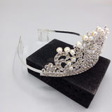 New Fashion Wedding Crystal Pearl Crowns Rhinestone Tiara Brides Hairband