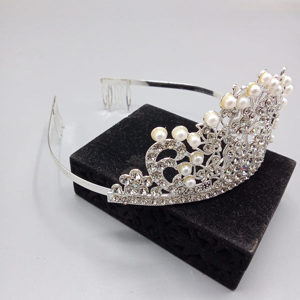 New Fashion Wedding Crystal Pearl Crowns Rhinestone Tiara Brides Hairband