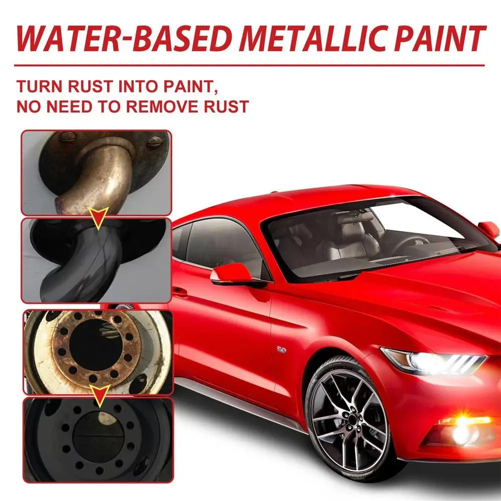 Rust Paint Metallic Paint Anti Rust Protection Coating For Removing Rust From Metal - Black Color (With Brush 300gm)