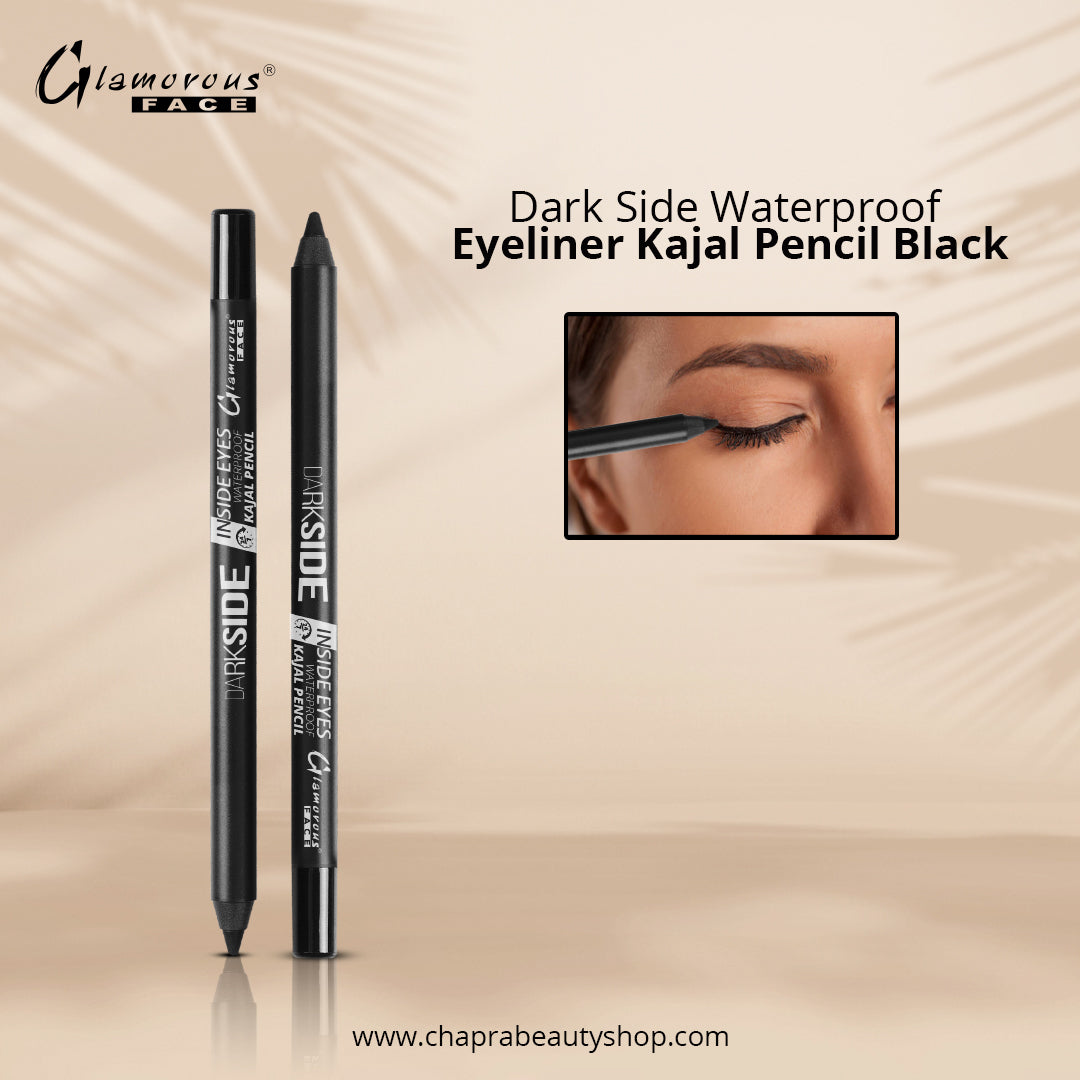 Glamorous Face Dark Side Waterproof Eyeliner Kajal Pencil Black