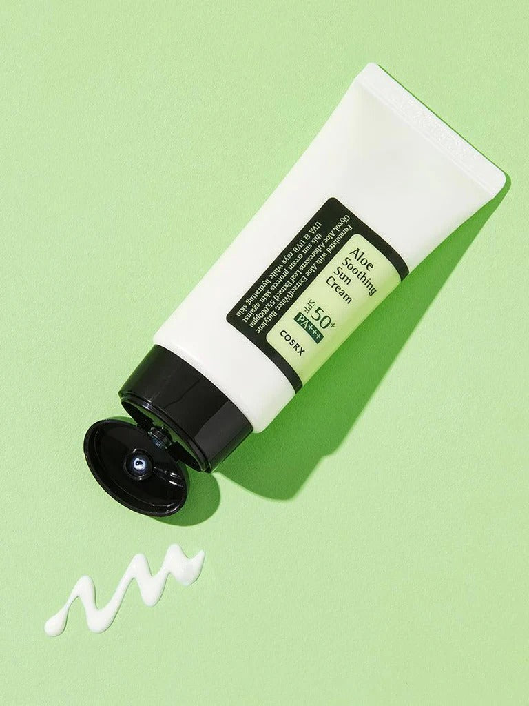 COSRX Aloe Soothing Sun Cream SPF50+ PA+++ | Lightweight Korean Sunscreen & Moisturizer for All Skin Types