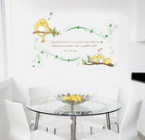 【WEJA】Cartoon bird stickers background stickers cute creative combination decorative painting DIY can remove wall stickers room deco size 50x70 mj7017
