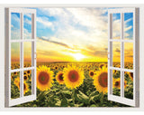 IMPRESSIVE 3D WINDOW WALL DECALS, REMOVABLE WALL STICKERS, WALL DECOR size 60x90  xh0996c