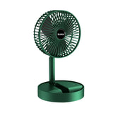 Folding Telescopic Floor Fan 3 Gears Summer Silent Desktop Retractable Fan for Office Bedroom School USB Rechargeable Ventilator