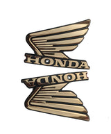 4-Piece Tenki &amp; Tappa Monogram Set for CD70 – Universal Honda Style Badges | Best Quality Mono Set 