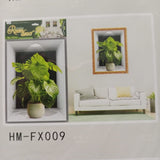 3D Aweosome flower Chinese Style Flower Classical Vase Wall Sticker