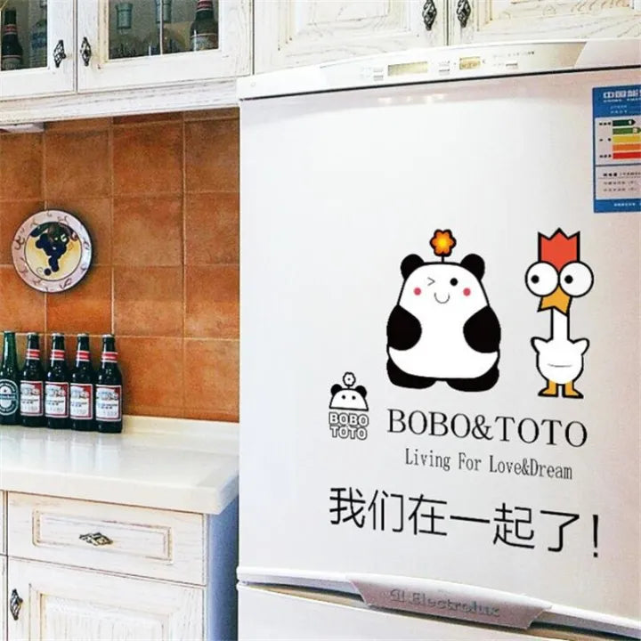 【WEJA】Cartoon BOBO and TOTO wall stickers Living room bedroom door and window decoration decals wall stickers for kids rooms size 30x45 AY1077