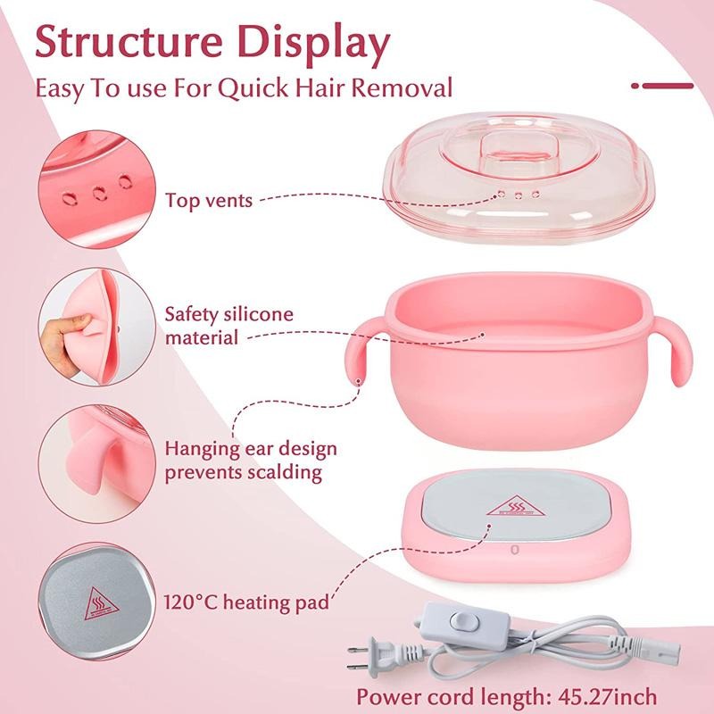 Portable Foldable 400ML Silicone Wax Warmer – Travel-Friendly Hair Removal Heater For Body & Spa Use | Random Color