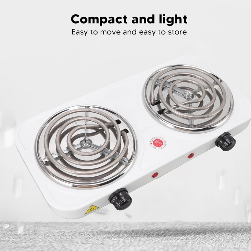 Double Electric Stove – Dual Hot Plate Cooker with Twin Coil Burners | Fast Heating, Energy-Efficient Electric Cooking Stove for Home, Hostels & Outdoor Use