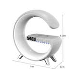 G63 RGB Light Bluetooth Speaker with 10W wireless charging  4 in 1 LED Atmosphere RGB Night Light Alarm Clock Desk Lamp Bluetooth Speaker Wireless Charging Modern