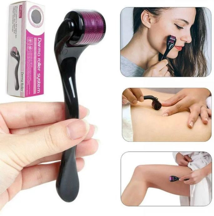 Derma Roller 0.5mm with 540 Micro Needle for Hair Growth and Facial Skin Therapy| Skin Care Beauty Tool for Anti-Aging Skin Repair, for Men and Women - Pack of 1