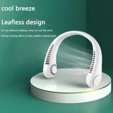 X5 Leafless Hanging Neck Fan with Adjustable Neck Band - Portable Rechargeable Neck Fan - Neck Fan For Summer (Random Color)