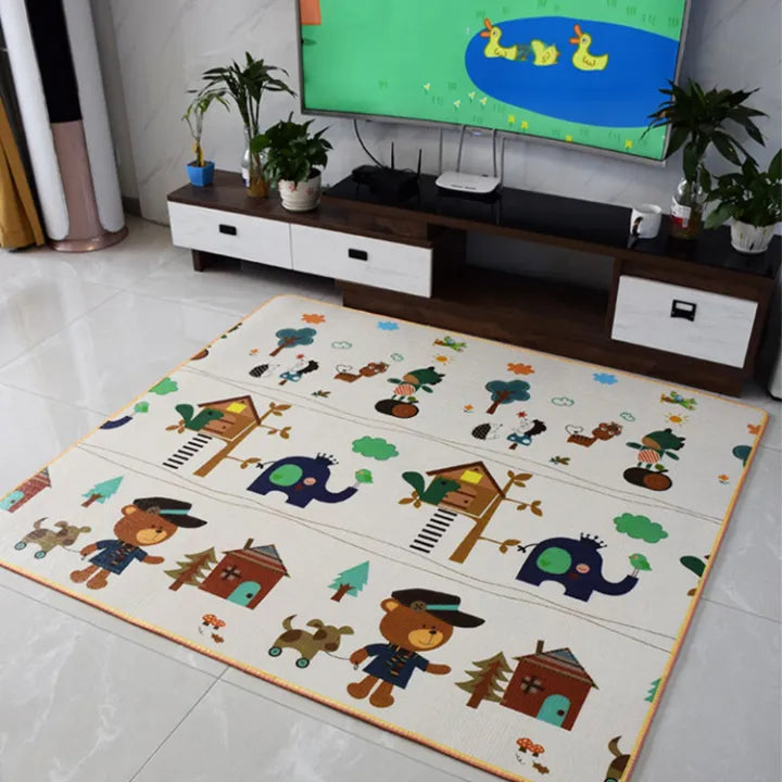 Crawling Mat for Baby Floor Play Mat Double-Sided Baby Playmat Foam Reversible Waterproof Game Mat for Infants Toddlers Kids (Random Color) (Random Design)