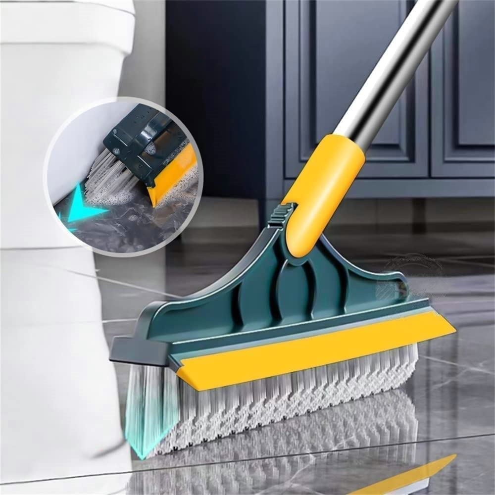 2 in 1 Floor Cleaning Brush Bathroom Tile Windows Floor Cleaning Brush with 120° Rotatable Head - Multipurpose Bathroom Floor Cleaning Brush - Floor Brush Scrubber - Without Box | Floor Cleaning Brush