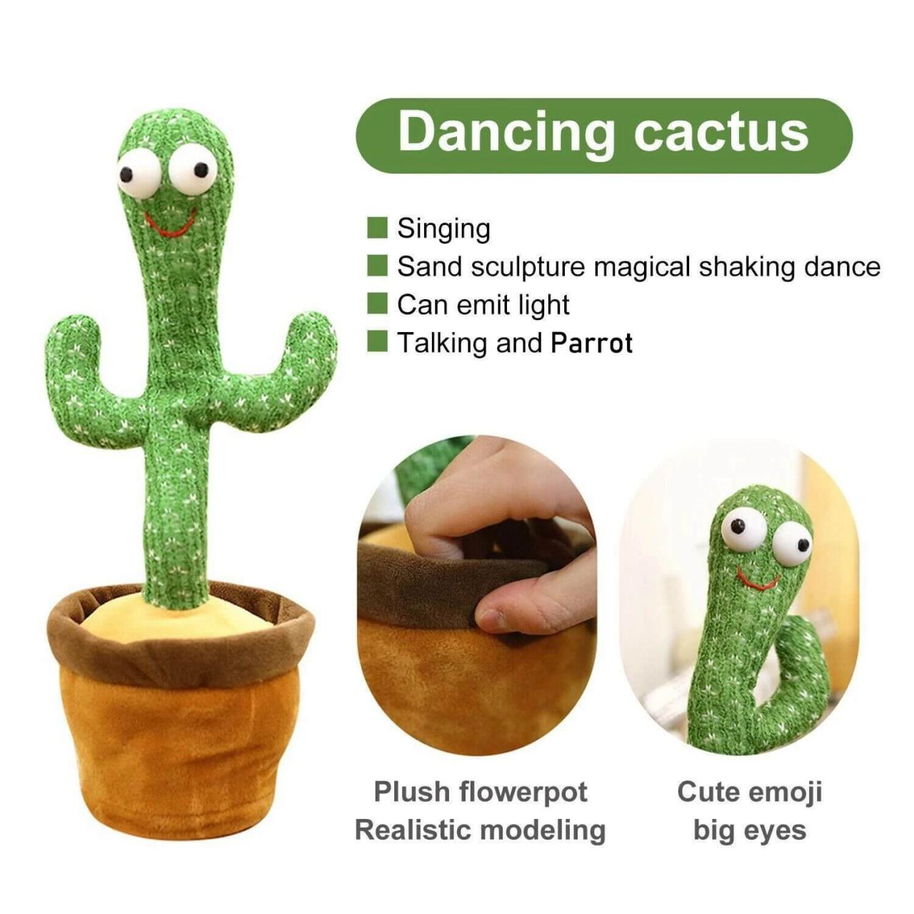 Dancing Cactus Talking Toy Tree Cactus Plush  toy for children, kids or toddlers with box