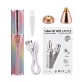 (2 In 1) Electric Eyebrow Trimmer Makeup Painless Eye Brow Epilator Mini Shaver Razor Portable Facial Body Hair Remover For Women