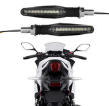 Pack of 2 pair(4pcs) - Audi Flow Style Led Motorcycle Turn Signals Indicator Amber Light