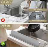 Silicone Sink Splash Guard – Anti-Spill Faucet Stopper, Flexible Oil-Proof Water Baffle Plate with Strong Suction Cups-Random Colour