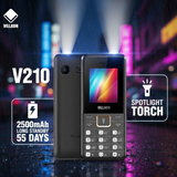 Villaon V210 1.8 Inch LCD Dual SIM Mobile With Removable 2500mAh Battery Basic Camera FM Radio Torch Light And PTA Approved (Random Color)