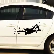 Cartoon Cat Tail Caught Wall Sticker Carved For Home Decor Mural Door Bathroom Glass Windows Decoration Funny Car Decals size 25x50cm Nc1040
