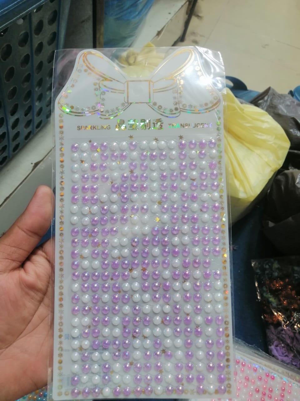 3D Face Pearl Jewels Eyeshadow Stickers  Face Body Eyebrow Diamond Nail Sticker Diamond Decoration And Hair Beats Multi Colour