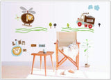 Ay7011  Wall Tattoo Cartoon Super Wings Deformation Plane Robot Baby Family Decoration Anime Poster Wall Sticker
