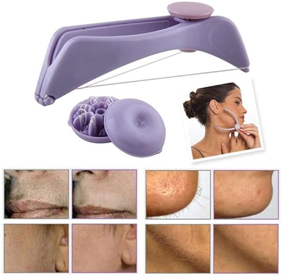 Eyebrow Threading Tool – Modern Plastic Cotton Facial &amp; Body Hair Remover for Women - Random Color
