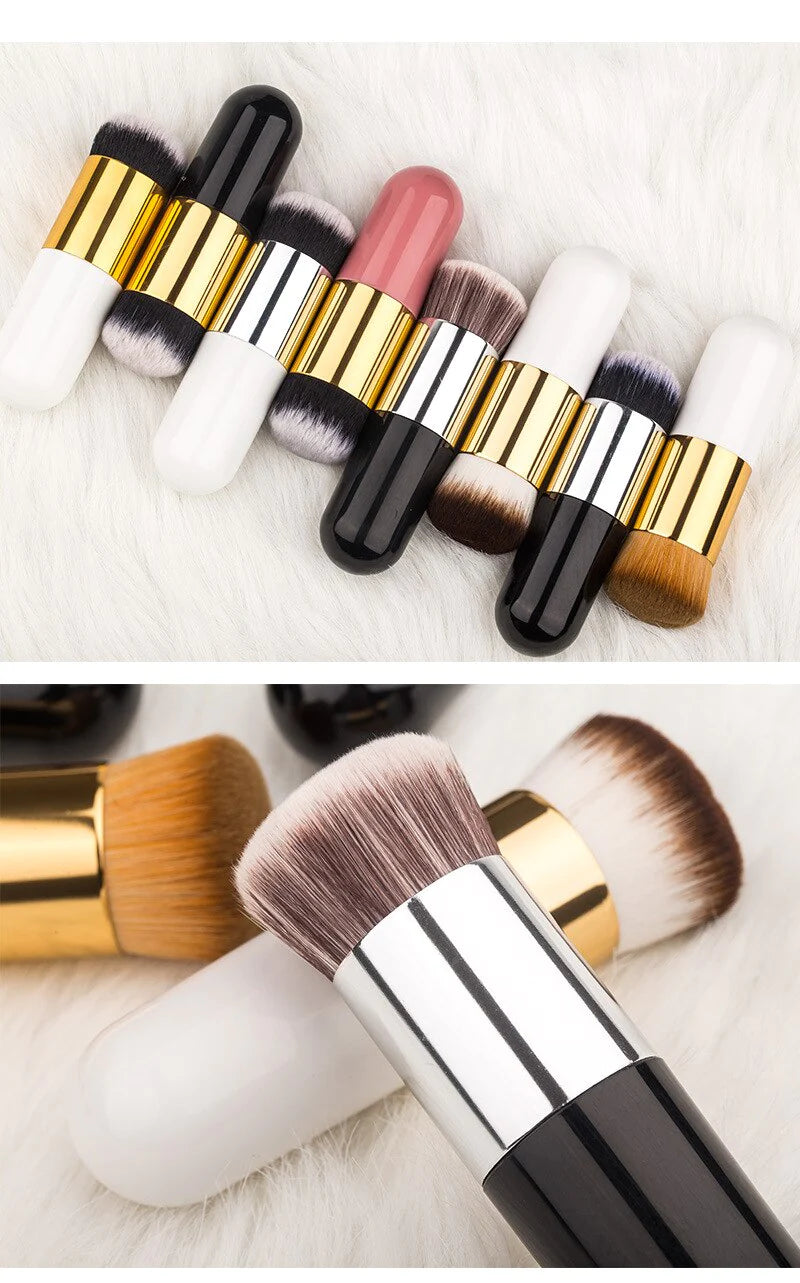 Chubby Pier Foundation Brush Flat Cream Makeup Brushes Professional Cosmetic Makeup Brush - 1 Pcs